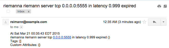 Riemann email alerts