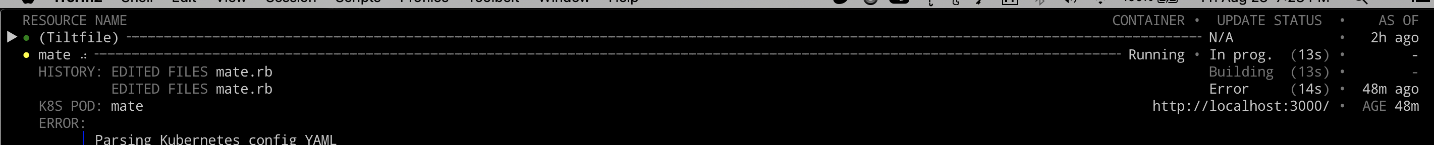 Tilt console rebuilding image